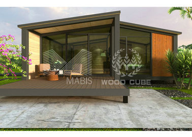 Appartements modulaires modernes de conception en bois, maisons préfabriquées à deux chambres de vacances