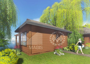 Le bois aiment les maisons modulaires de cadre en acier avec la bonne capacité d'isolation thermique